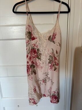 Princess Polly Cream Floral Lace Slip Dress